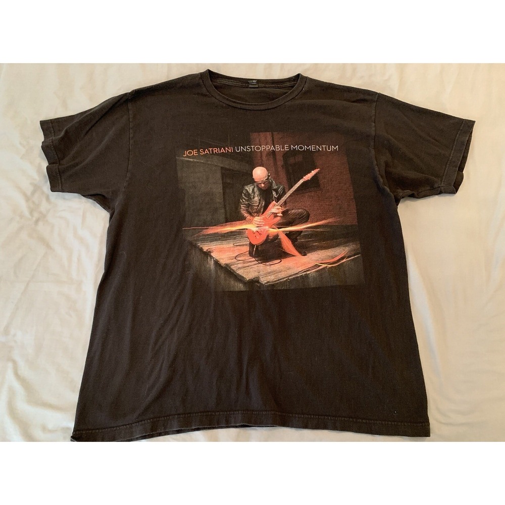 JOE SATRIANI Unstoppable Momentum Tour 2013 Black Concert Tee Shirt Men's XL